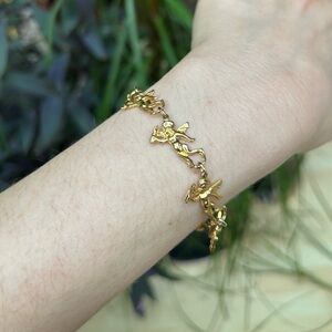 Vintage Gold Angel/Cherub Bracelet